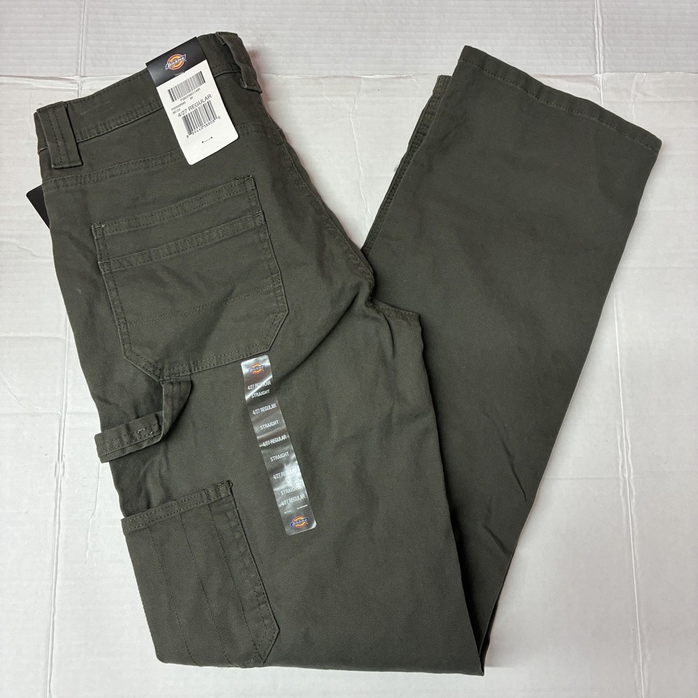 Dickies Flex Double Front Carpenter Pants Women's Size 4/27 Reg. Green Straight